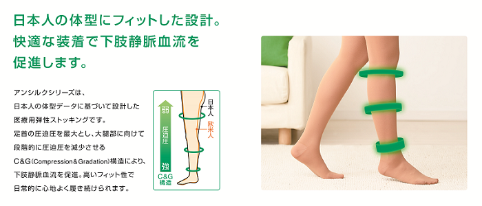 日本人の体型にフィットした設計。快適な装着で下肢静脈血流を促進します。.png